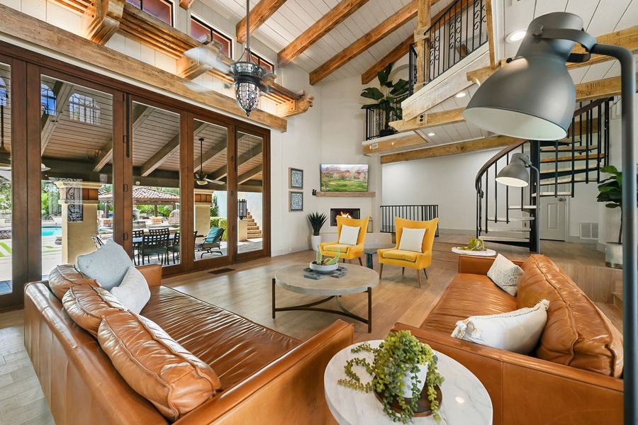 Great room seating for a crowd, Valley Vista Estate